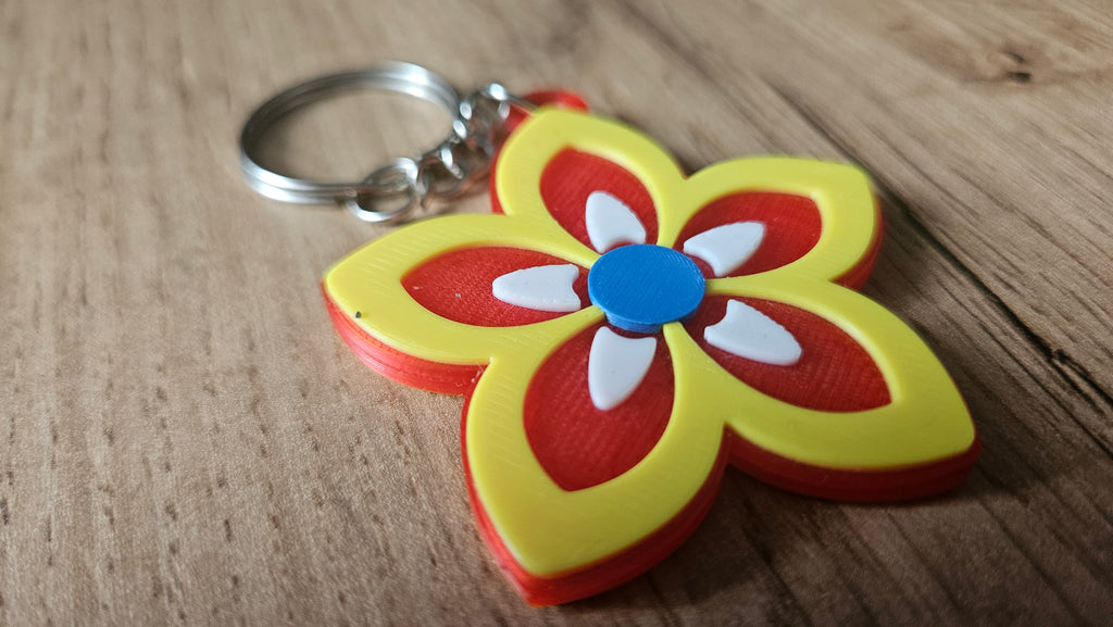 Flower - keyring, pin