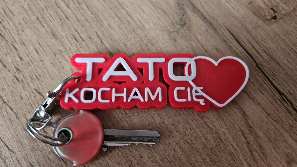 TATA CIĘ KOCHAM - brelok, przywieszka