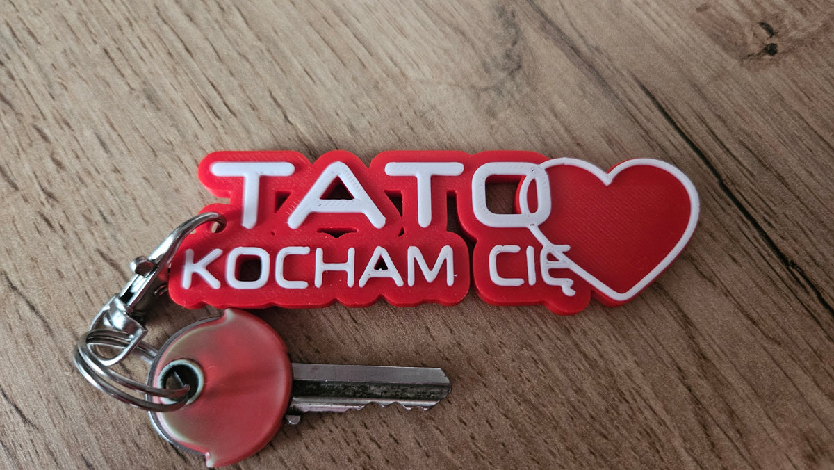 TATA CIĘ KOCHAM - brelok, przywieszka