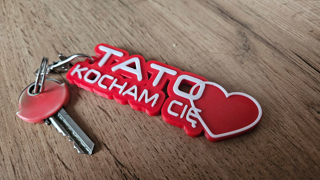 TATA CIĘ KOCHAM - brelok, przywieszka