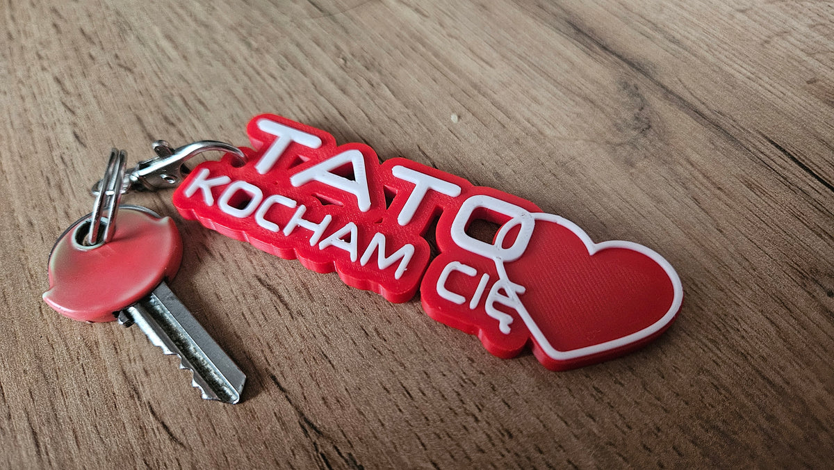 TATA CIĘ KOCHAM - brelok, przywieszka