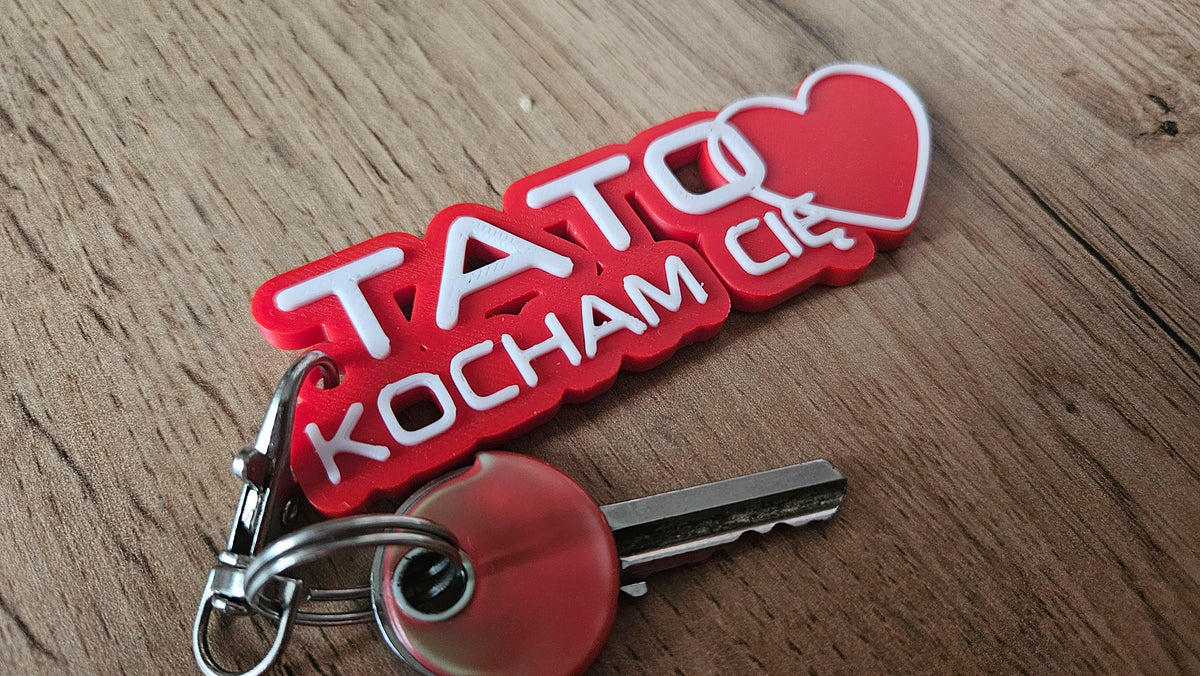 TATA CIĘ KOCHAM - brelok, przywieszka