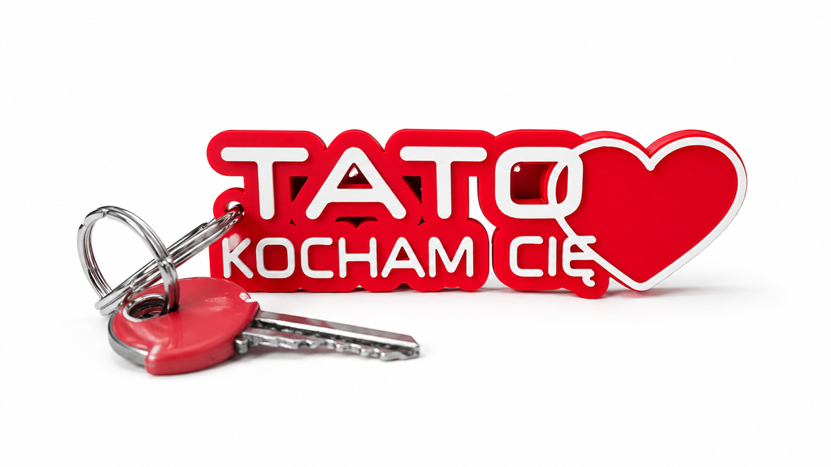 TATA CIĘ KOCHAM - brelok, przywieszka