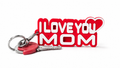 I LOVE YOU MOM  Cute Heart Keychain
